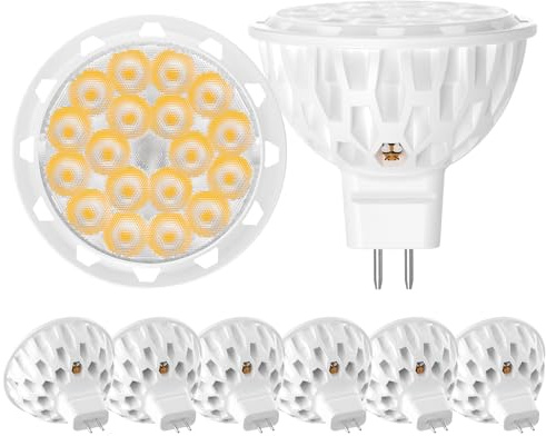 GOHDLAMP Lampadina LED MR16 GU5.3, 12 V, 5 W, 3000 K