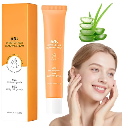 OIXYA Creme Depilatoire Visage,Crème dépilatoire efficace pour le visage, 20ml - Pour les peaux sensibles,Crème dépilatoires douce pour les lèvres supérieures Lèvres, Ligne du bikini