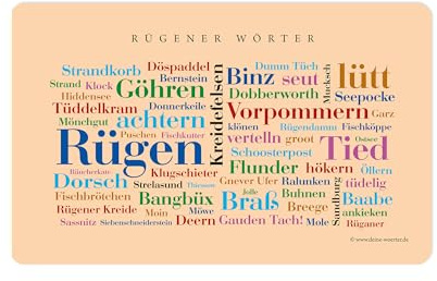 Frühstücksbrettchen Rügener Wörter