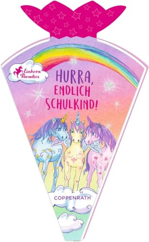 Mini-Schultütenbuch – Hurra, endlich Schulkind!: Einhorn Paradies: Mal- und Eintragbuch zum Schulstart; Geschenk für Einschulung und Schultüte (Alben & Geschenke für Kinder)