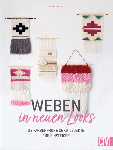 Weben in neuen Looks – 25 farbenfrohe Deko-Objekte für Einsteiger. Jedes Projekt mit Vollfarben-Diagramm und Schritt-für-Schritt-Anleitungen. Verschiedene Webtechniken sind detailliert beschrieben.