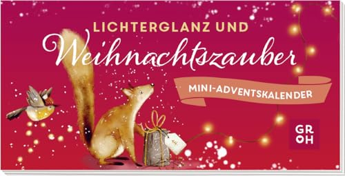Lichterglanz und Weihnachtszauber: Mini-Adventskalender | Nostalgisch illustrierter, süßer Adventskalender 2024 | Kleines Geschenk oder Mitbringsel für Frau, Freundin oder Kollegin