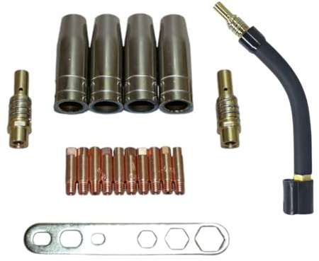 Verschleissteile Set MB15/150 Stromdüse,Gasdüse,Düsenstock, Brennerhals MIG/MAG
