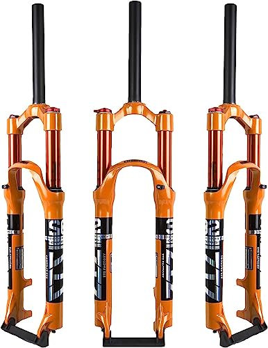 26/27.5/29 Zoll MTB Luftgabel, 120mm Federweg Fahrrad-Federgabel 28.6mm (1-1/8inch) 220mm Gewindefreier gerader Gabelschaft 9x100mm QR für XC/AM-Mountainbikes (29 inch)