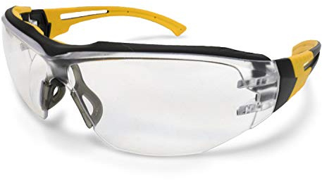 DEWALT DPG108-1D Renovator™ Lightweight Safety Glasses – Clear Lens – TPR Brow Guard – Vented No Slip Temples & Nosepiece – 1 Pair