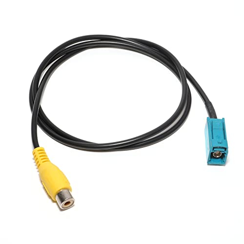 RED WOLF Fakra auf RCA Rückfahrkamera Adapter Fakra, Kfz Video Adapterkabel Cinch für VW RNS Mercedes BMW Audi Ford Autoradio Autokamera Adapter Kabelbaum 80cm Fakra zu Cinch