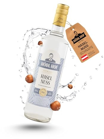 Hödl Hof Haselnuss-Schnaps 1,0L I Feiner Nuss-Schnaps mit gerösteten Haselnüssen I Hochwertiger Nussschnaps mit malzig-nussigem Aroma & sanfter Süße I Edle Spirituose 33% vol