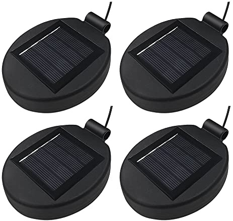 2/4 Solar Blumenlichter Ersatz Top Solar Panel Laterne Deckel Lichter Ersatz Top Glühbirne Ersatzteil für Outdoor Flower Solar Lights Garden Patio Yard Pathway Party Holiday Dekoration (4 STÜCKE)