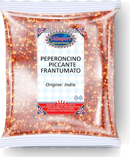 Ají Rojo Picante Triturado, Secado al Sol - Bolsa de 100 gr - Cultivo 100% Natural | Vegano sin gluten | (Chili Picado)