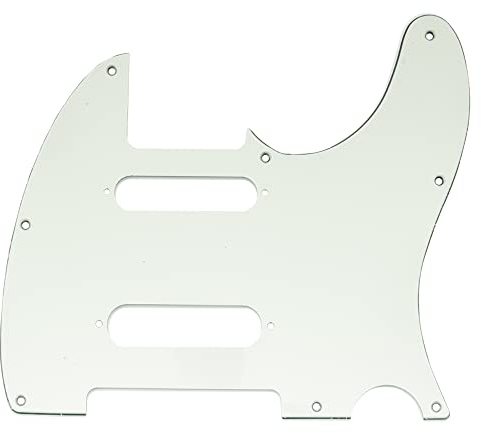 Musiclily Pro 8 Löcher SS Gitarre Tele Schlagbrett Pickguard für USA/Mexico Fender Deluxe Nashville Telecaster E-Gitarre, 3-lagig Aged White