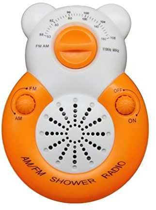ZXNQ Radio de Douche, Mini Haut-Parleur étanche AM FM Radio Suspendue, portatif à Piles pour douches à Domicile