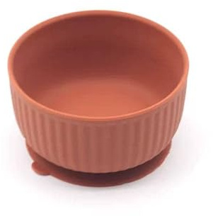 Katzennäpfe mit Saugnapf, 370 ml, erhöhter Silikon-Futternapf mit rutschfester Unterseite für Trockenfutter, Nassfutter und Wasser (Terrakotta)