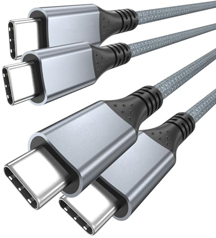 UseBean 240W USB C auf USB C Kabel 1m(2 Stück), USB C 3.2 Gen 2X2 20Gbps Ladekabel, 4K@60Hz Video Typ-C Ladegerät Schnellladekabel für MacBook Pro Air,iPad Air Pro Galaxy S24 S23 S22