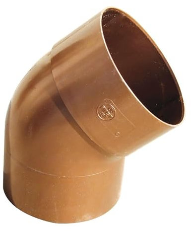 CURVA GOMITO IN PVC COLORE RAME Ø 80 45° APERTA PER TUBO PLUVIALE GRONDAIA GRONDA DAKOTA