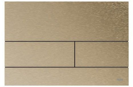 TECE WC-Betätigungsplatte TECEsquare II Metall für Zweimengentechnik, 92408, Farbe: Nickel gebürstet PVD (mit Anti-Fingerprint)