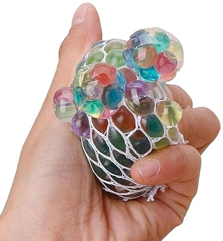 1/4 Stück Grape Squeeze Ball Anti-Stress-Ball aus Traubennetz, Anti-Stress-Ball aus Netz, Traubennetz, Druckball zur Linderung von Angstzuständen