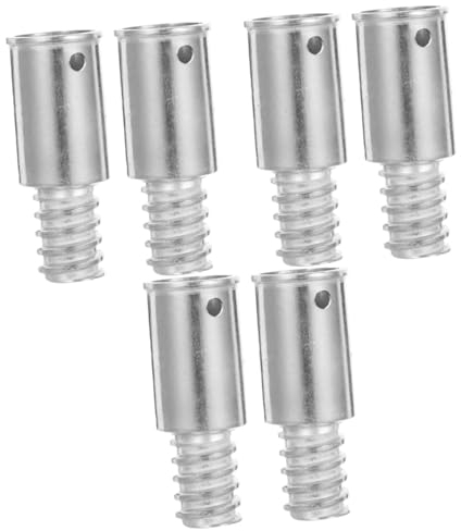 Amosfun 6 Stk Zubehör Für Stangenmopps Aus Metall Adapter Besenstiel Mit Gewindespitze Tipps Für Verlängerungsstange Griffspitzen Für Verlängerungsstangen Französisch Verbinder