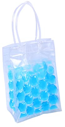 CIYODO Wine Bottle Chill Cooler Bag Insulated Drinks Carrier PVC Bottle Chiller Blue