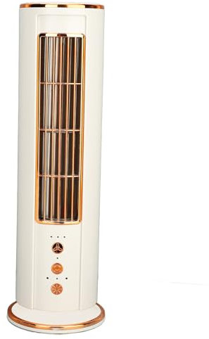 Topiky Ventilador de Torre de Escritorio con 3 Velocidades, Mini Ventilador de Torre, Ventilador de Escritorio Portátil y Compacto sin Aspas, Ventilador de Refrigeración Silencioso