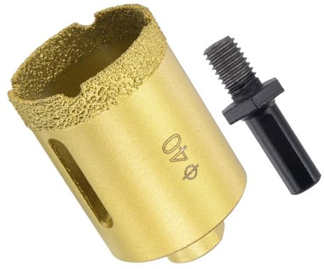 CoCud Diamond Drill Bits Set, 40mm Cutting Diameter, Brazed Diamond Core Drill Bits with M10 Arbor Adapter - (Applications: for Tile Ceramic Marble Stone Glass)
