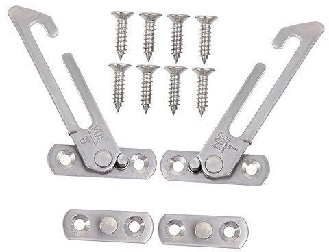 ANDRESLAD Fensterbegrenzer Aus Edelstahl Für Kindersicherheit Und Heimgebrauch Mit Stahlstützstange Für Endanschlag Und Sicherheitsschloss Gegen Versehentliche Stürze