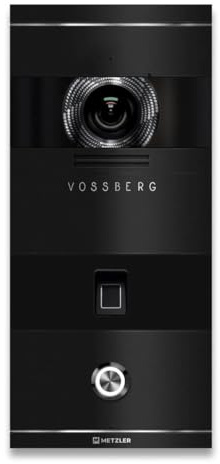 Metzler VDM10 2.0 Video Sprechanlage mit Kamera, Fingerprint, Smartphone App, SIP, LAN PoE, integrierte Türöffner Stromversorgung, Türsprechanlage für 1 Familienhaus, RAL9005 Schwarz, Niko