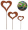 Decorazione da giardino a forma di cuore, 3 pezzi, decorazione da giardino, decorazione a forma di cuore, in metallo, decorazione per giardino, decorazione per la primavera