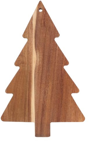 Gatuida Christmas Tree Charcuterie Board: Wooden Christmas Serving Tray Cheese Board Multifunctional Natural Wood Christmas Tree Chopping Board Holder