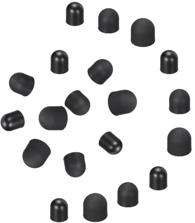 sourcing map 20Sets Replacement Stylus Pen Tips 6/7/8mm 3-in-1 Conductive Capacitive Touch Panel Pens Tips Silicone Rubber, Black