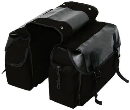 Leder & Satteltaschen Universelle Motorrad Satteltasche Klappbare Seitentasche Aus PVC-Leder Mit Getränkehalter wasserdichte Seitliche Werkzeugtasche Motorrad Tasche(Black Tool Bag)