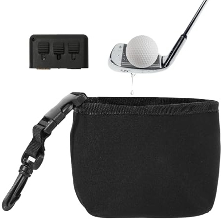 FcaecY Sac de nettoyage pour clubs de golf et balles de golf, sac de nettoyage imperméable pour clubs de golf, sac de lavage portable pour clubs de golf, étui nettoyant pour clubs de golf avec brosse