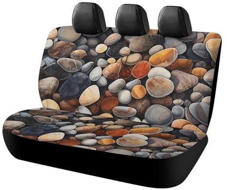 TKJMCSW Rocks and Pebbles Rear Car Seat Cover Waterproof Car Seat Protector Breathable Carseat Cover Non-Slip Automotive Seat Covers Truck Backseat Protector Universal Accessories Fit for Cars