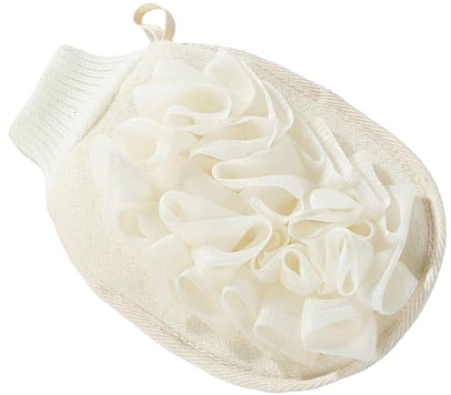 Homoyoyo Body Exfoliating Tool Bath Mitts Made of Flax for Easier Back Scrubbing and Exfoliating Treatments Suitable for Bathing and Massages