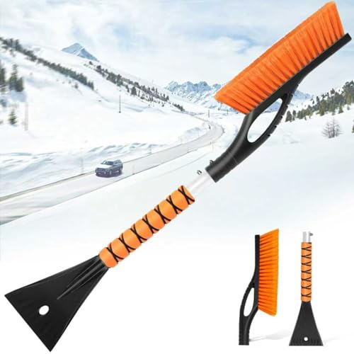 UMUACCAN 27 Snow Brush and Ice Scrapers for Car Windshield, Car Accessories for Men Detachable Snow Scrapers with Ergonomic Foam Grip for Cars, Trucks, SUVs