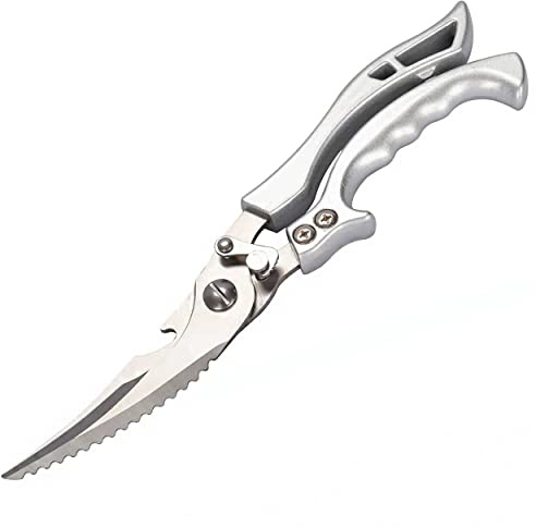 KXQYIKYI Kitchen Scissors, Household Stainless Steel Kitchen Knife Scissors Powerful Chicken Bone Duck Fish Meat Vegetable Shears
