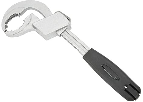 ERYUE Verstellbarer Spülbeckenschlüssel, Multifunktionaler Wasserhahnschlüssel mit Großer Öffnung, Sanitär-Reparaturwerkzeug mit ABS-Griff, Stabiler Kopf aus Aluminiumlegierung,