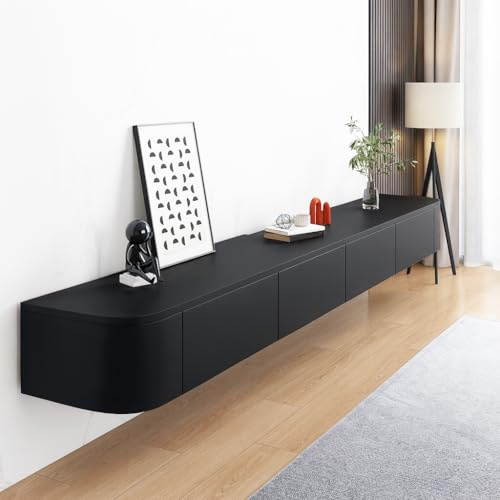 Modernt svart TV-stativ, 120 cm Lowboard för vardagsrum och sovrum, snygg Fernsehschrank, mångsidig Fernsehtisch, perfekt underhållning center möbler