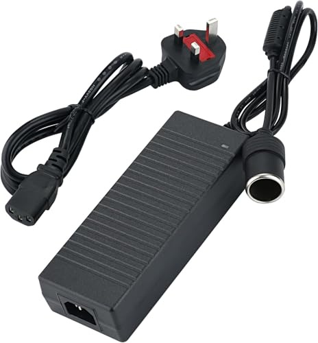 180W 15A Cigarette Lighter Voltage Converter Power Adapter, AC 100V 240V Converter to DC 12V 15A, Universal Charger Power Supply for Car Vacuum Cleaner, Car Refrigerator