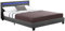 Juskys Polsterbett Verona 120x200 cm mit LED-Beleuchtung, Lattenrost & Kopfteil, Bett mit Gestell aus Holz & Kunstleder Bezug, grau