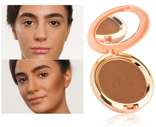Oulac Matte Bronzer Poudre Visage Maquillage - Bronzante Naturel SunKissed Look, Hautement Pigmenté, Éclat Longue Tenue, Facile à mélanger, Vegan & Cruelty-Free BS04