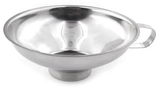 Imbuto for inscatolamento Strumenti di cottura in acciaio inossidabile Bocca larga Imbuto for inscatolamento Tramoggia Filtro Perdita Lattina a bocca larga for olio Vino Cucina (Color : L)