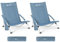 Homecall Lot de 2 chaises de plage pliables, légères, avec dossier confortable, accoudoirs rembourrés, jusqu'à 120 kg, pour la plage, le jardin