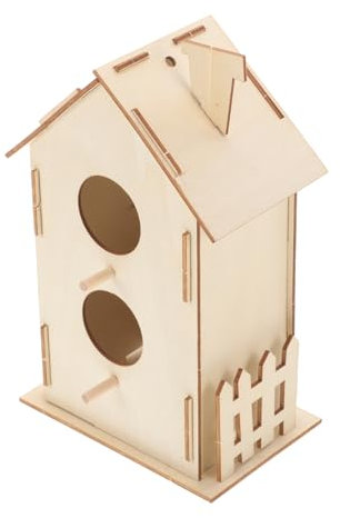 BESPORTBLE Unfertiges Vogelhäuschen-Set Für Jungen Und Mädchen Graffiti-holzhandwerk Für Jungen Und Mädchen Dekorativer Vogelkäfig Für Zuhause Büro Party