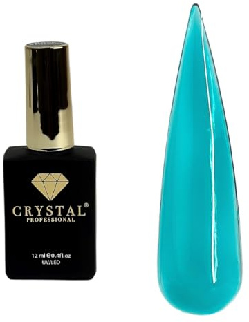 Top Coat 12 ml | UV Top Coat para uñas con acabado Vitrage y efecto brillante | Capa superior de uñas con función protectora para diseños creativos | Color azul 003