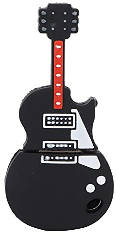 Yanmis USB-minne, Bärbart USB-minne Basgitarr Söt för Dataöverföring Fyra Lagringsalternativ Tillgängliga Upp Till 128 GB Presenttillbehör Svart (32 GB)