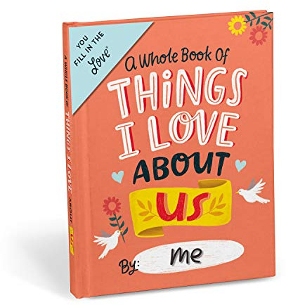 Em & Friends About Us Fill in the Love Book Fill-in-the-Blank presentjournal, 10,4 x 13,7 cm