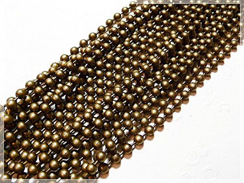 1 m Kugelkette antik bronze 3 mm