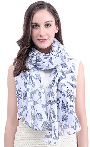 Lina & Lily Damen Schal Tuch mit Anker