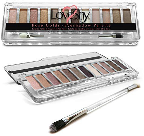 Loveshy Pro Palette Makeup Eyeshadow, Rose Gold