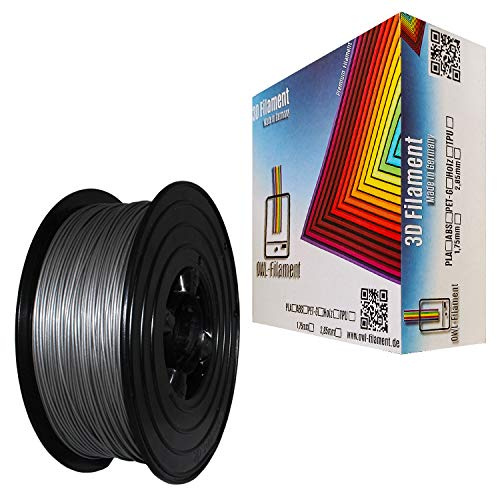 OWL-Filament 3D-Drucker PLA 1,75mm 1kg Spule Rolle (Dunkelgrau Metallic)